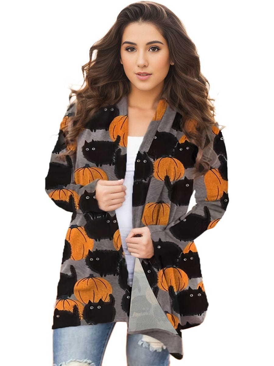 Relaxed Fit Plaid Shirt Jacket for Plus Size