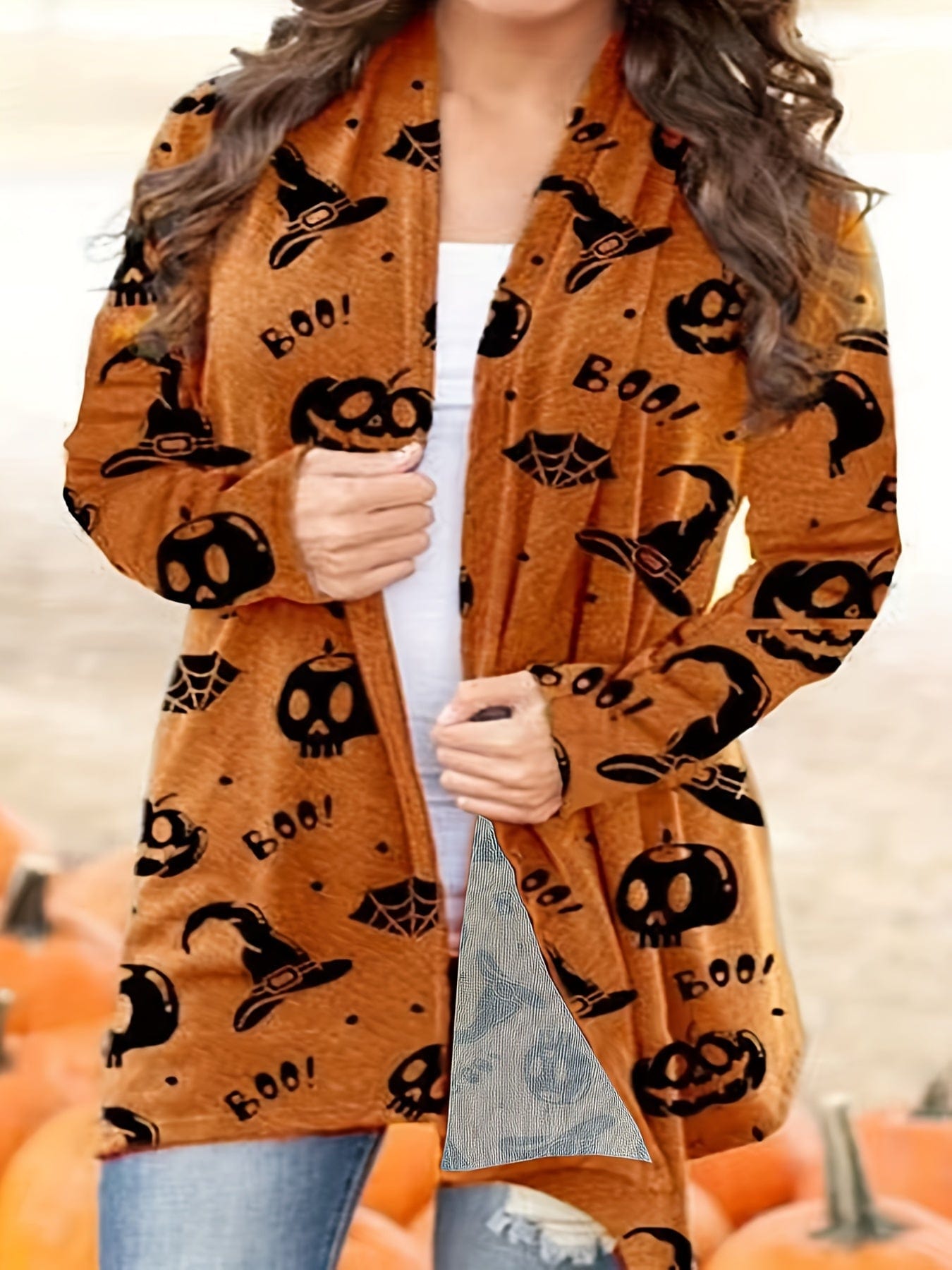 Relaxed Fit Plaid Shirt Jacket for Plus Size
