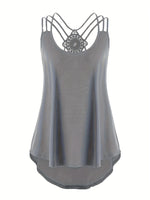 Casual Loose-Fit Criss Cross Cami Tank