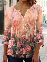 Romantic Plus Size Floral Dress