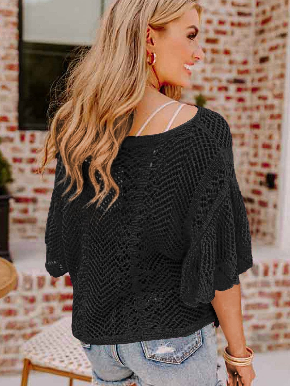 Eyelet Knit Top