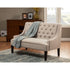 Posh Upholstered Bench, Light Grey/Brown