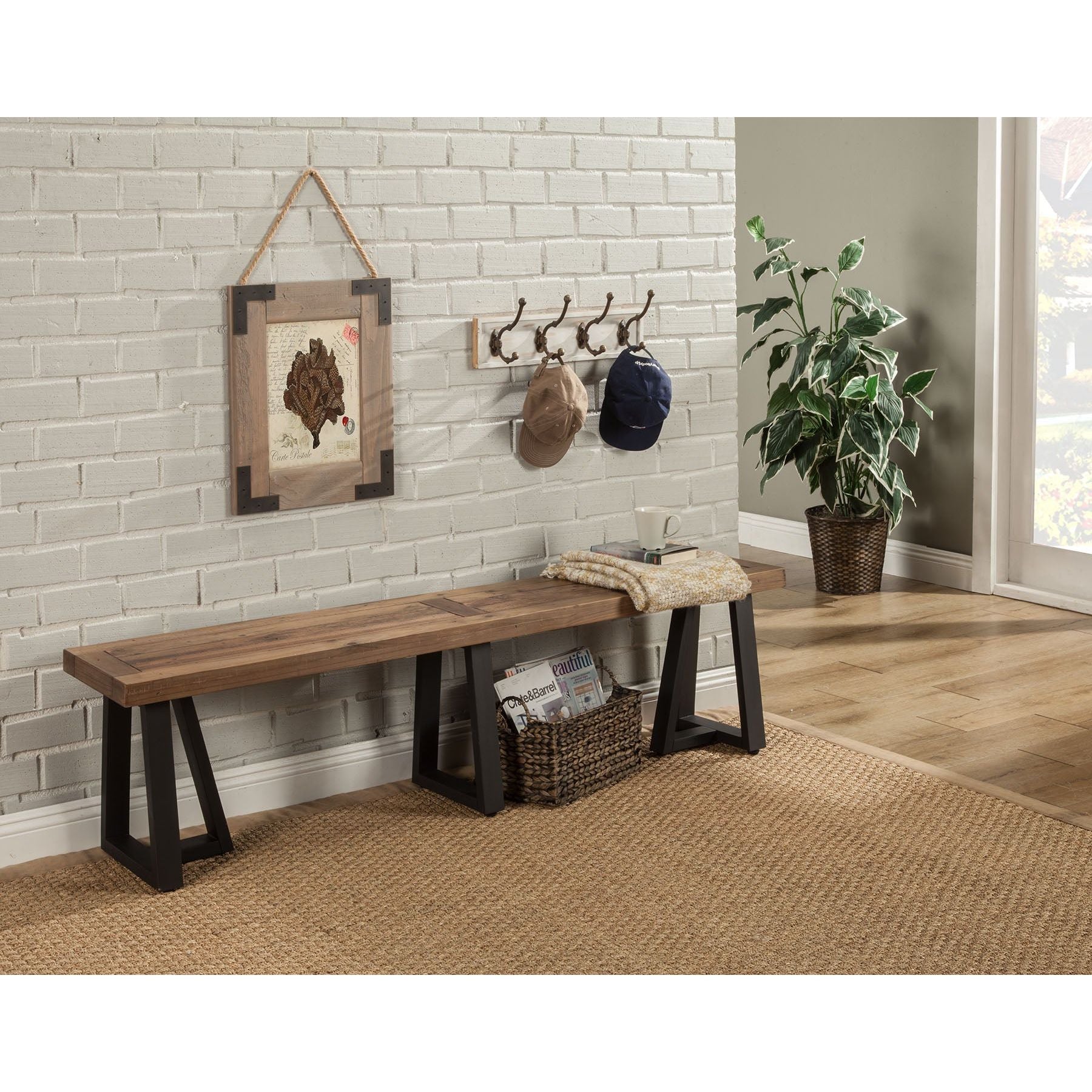 Banco de comedor Prairie, natural/negro