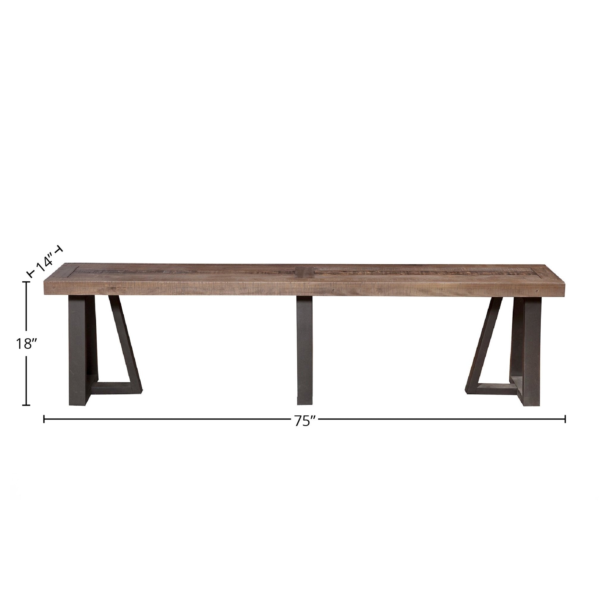 Banco de comedor Prairie, natural/negro