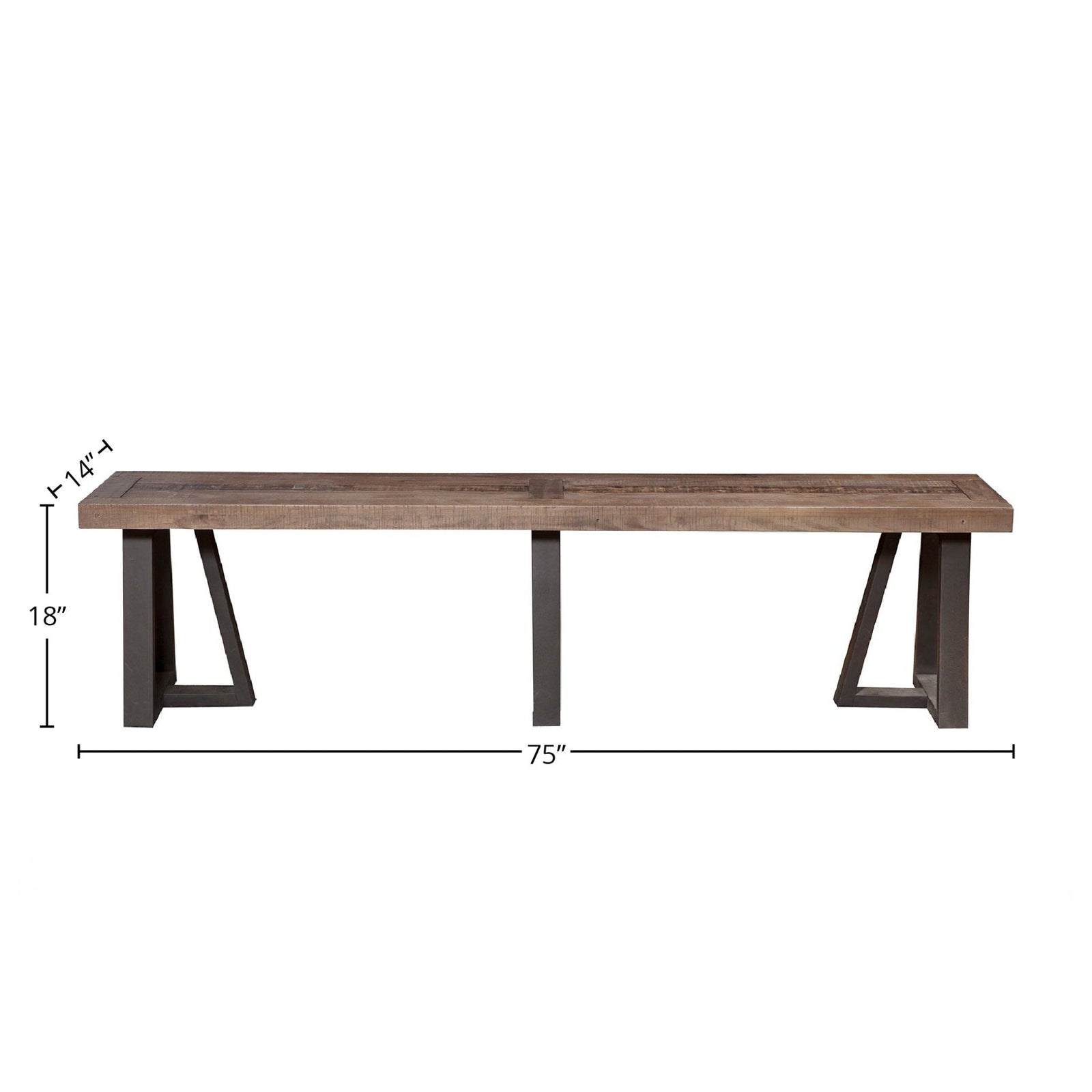 Banco de comedor Prairie, natural/negro