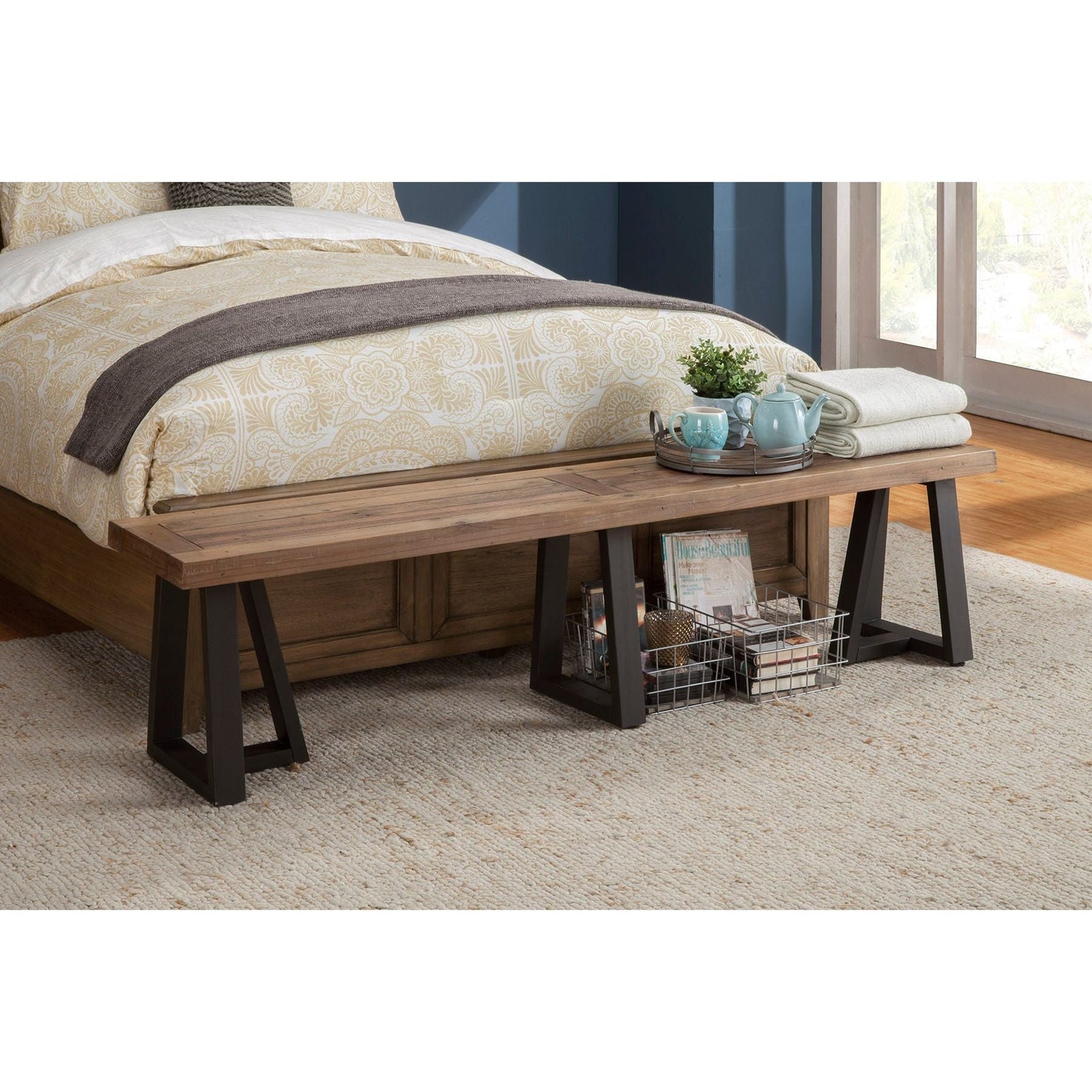 Banco de comedor Prairie, natural/negro