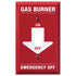 Quemador de gas Pro Red de acero - Placa de pared con 1 palanca