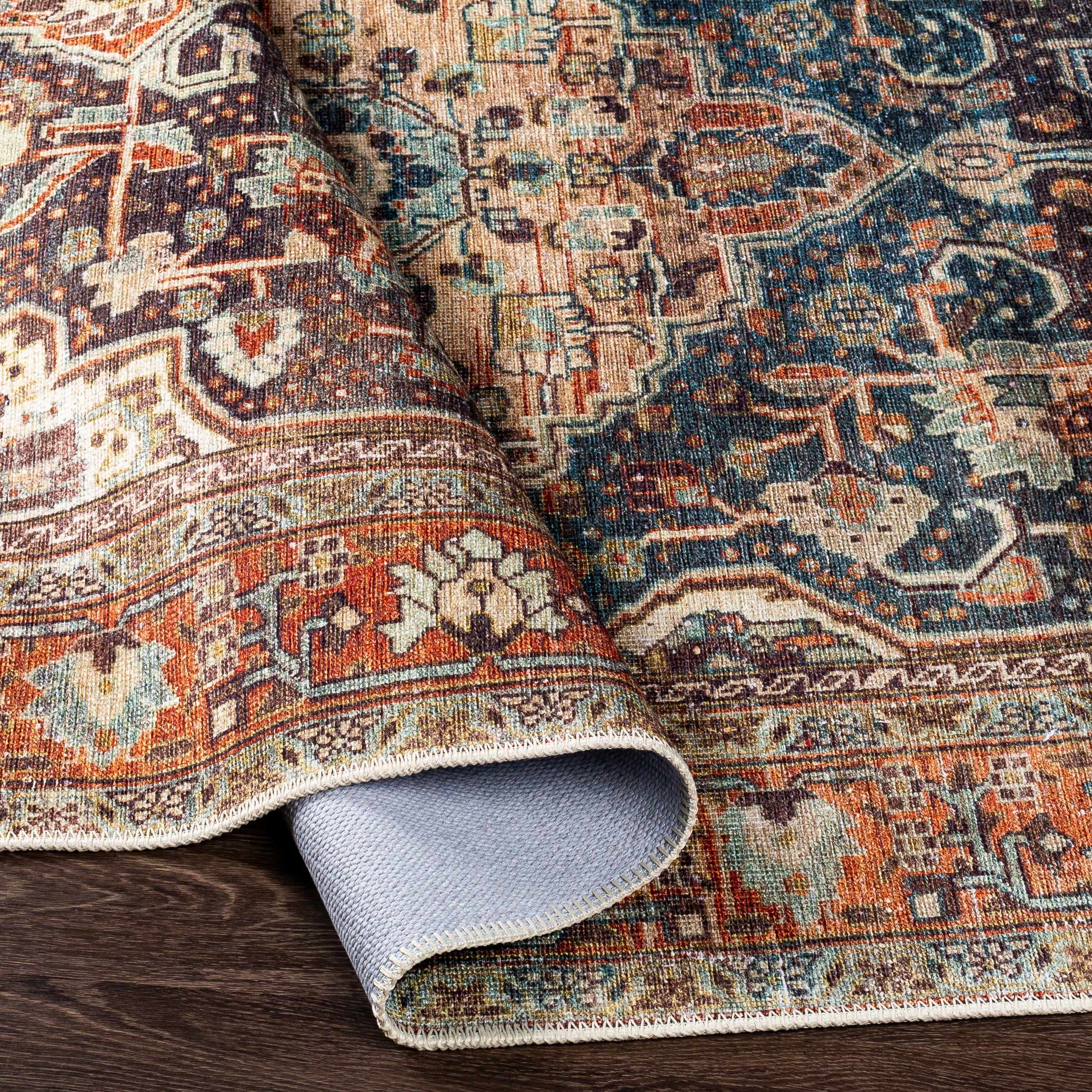 Alfombra lavable de pelo plano vintage Portlaw