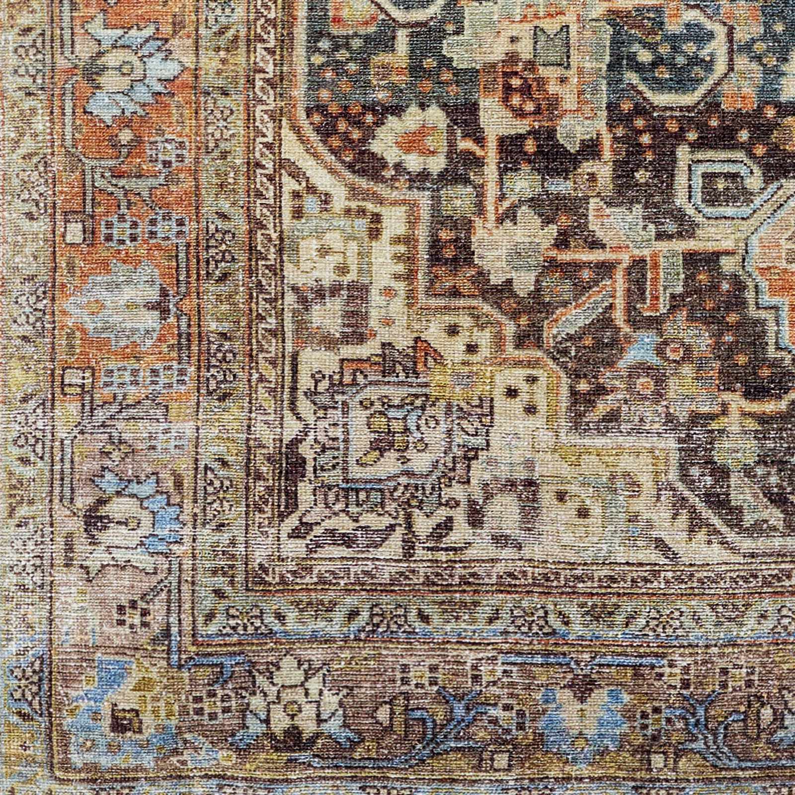Alfombra lavable de pelo plano vintage Portlaw