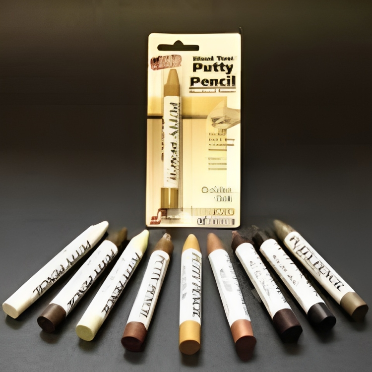 H.F. Staples 811 Wood Tone Putty Pencil - White