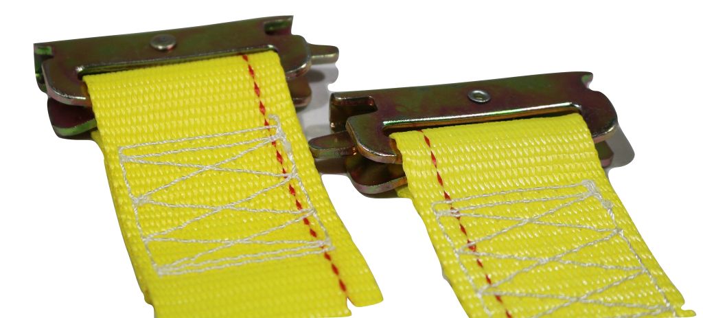 Correas de trinquete E para interior de furgoneta de 2" x 12 pies con accesorios E de resorte | Paquete de 4