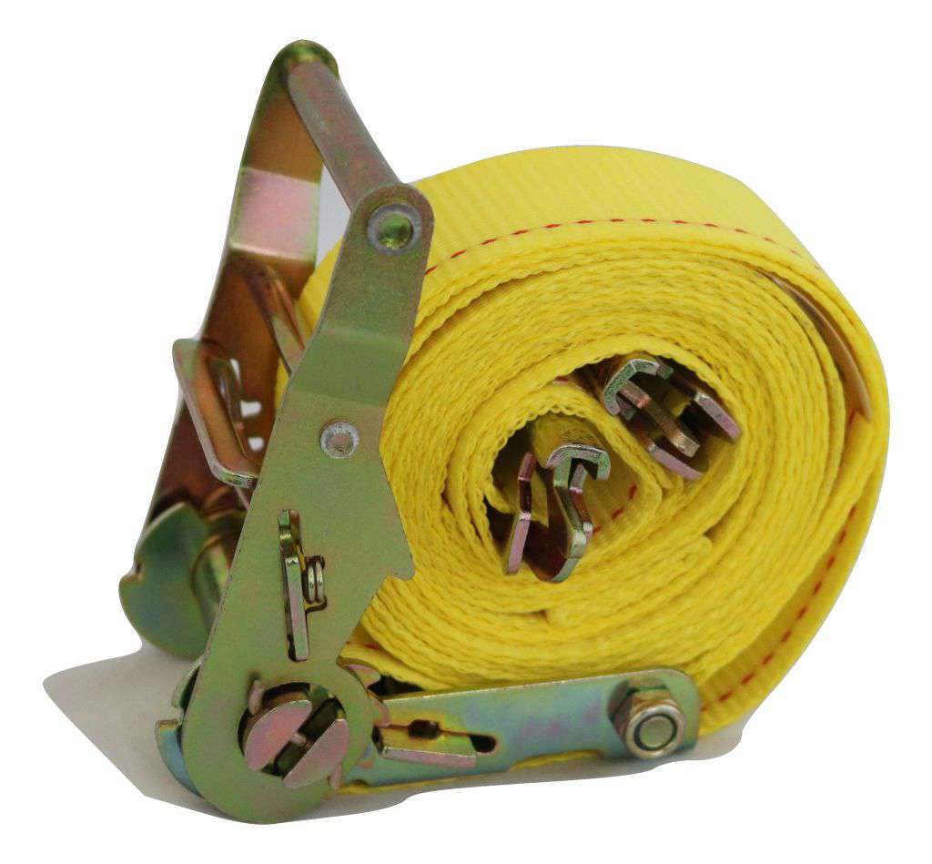Correas de trinquete E para interior de furgoneta de 2" x 12 pies con accesorios E de resorte | Paquete de 4