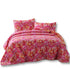 DaDa Bedding Lovely Pop of Colors Lightweight Reversible Quilted Bedspread Set (KBJ1625)