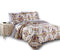 DaDa Bedding Wisteria Cottage Roses Floral Lightweight Quilted Bedspread Set (HS-1003)