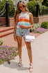 Summer Rainbow Knit Sleeveless Top