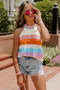 Summer Rainbow Knit Sleeveless Top