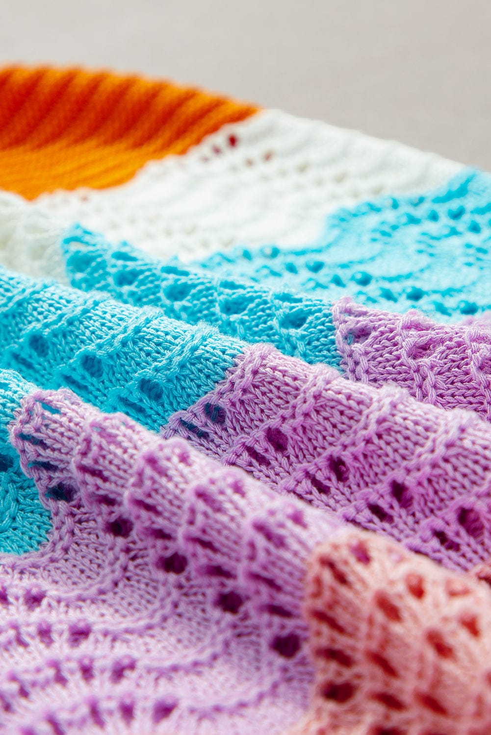 Summer Rainbow Knit Sleeveless Top