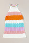 Summer Knit Tank with Wavy Stripes