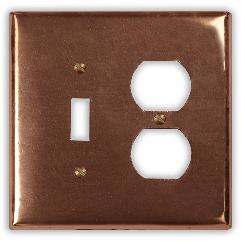 Cobre crudo - 1 interruptor / 1 placa de pared dúplex