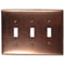 Placa de pared de cobre crudo con 3 palancas