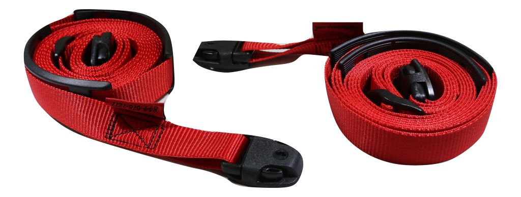 Kit completo de correas de viento para cubierta de spa con hebilla estándar roja | OPCIONES DE TAMAÑO