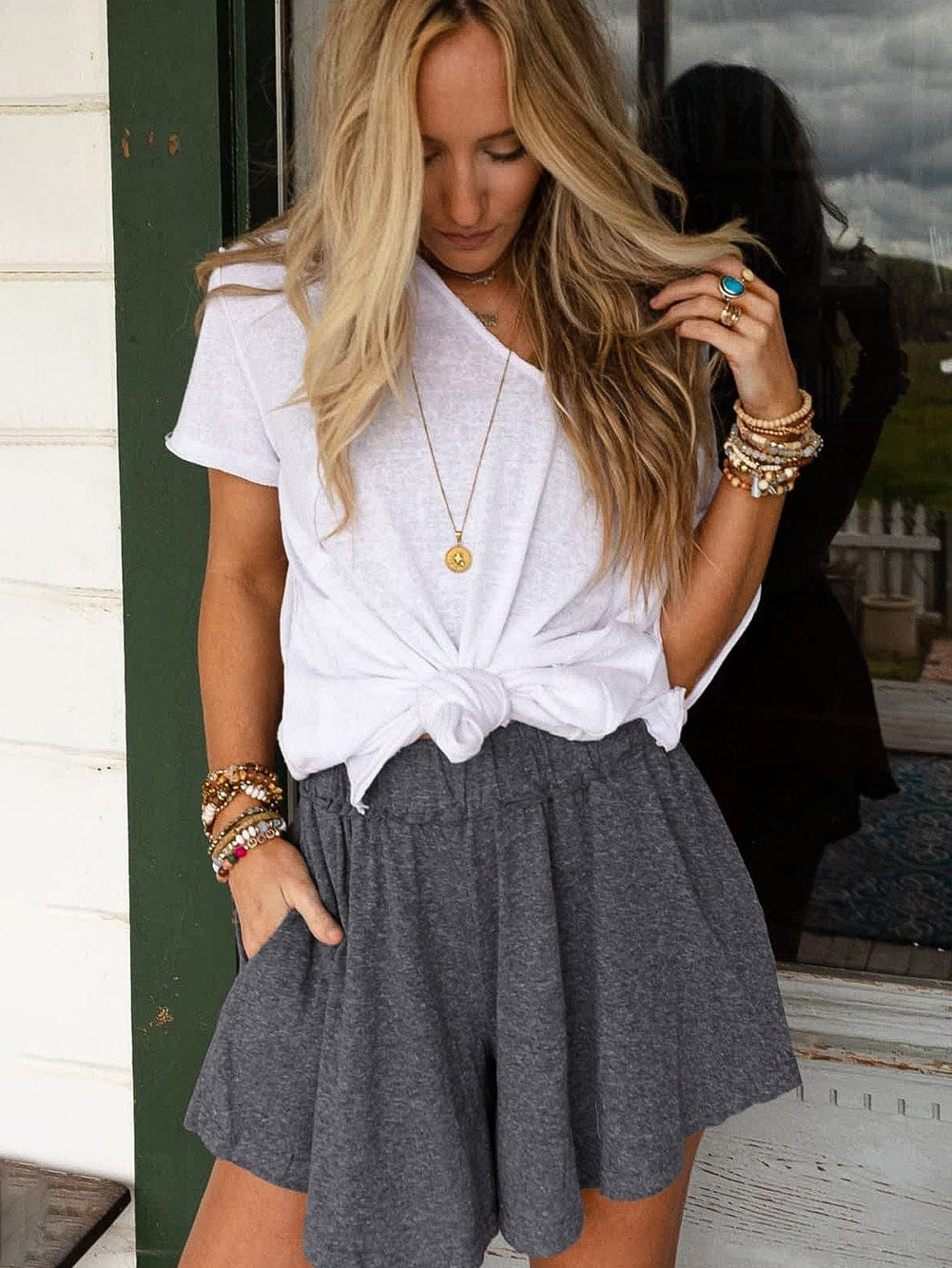 Women's Summer Shorts with Drawstring Waist