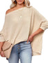 Cozy Crochet Knit Turtleneck Sweater for Women