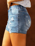 Retro Chic Distressed Denim Shorts