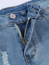 Retro Chic Distressed Denim Shorts