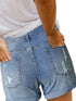 Retro Chic Distressed Denim Shorts