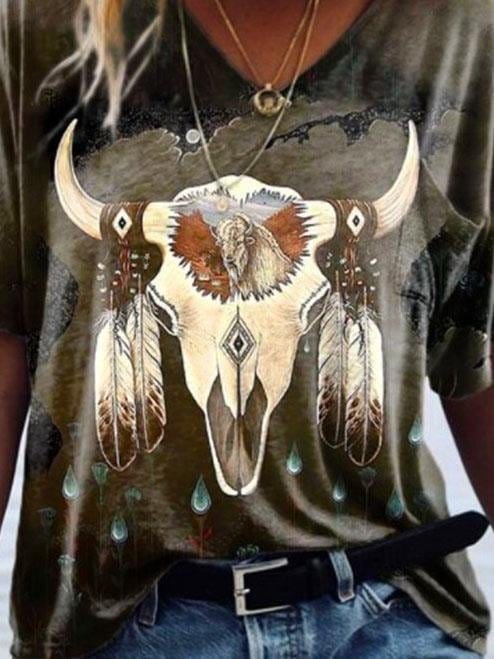 Women's Fashionable Geometric Printed T-Shirt