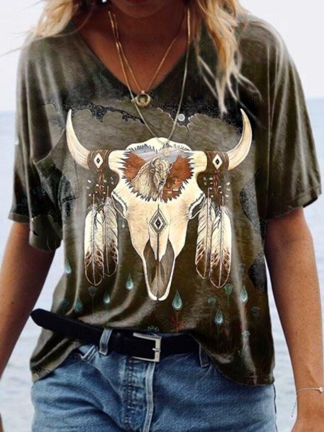 Women's Fashionable Geometric Printed T-Shirt