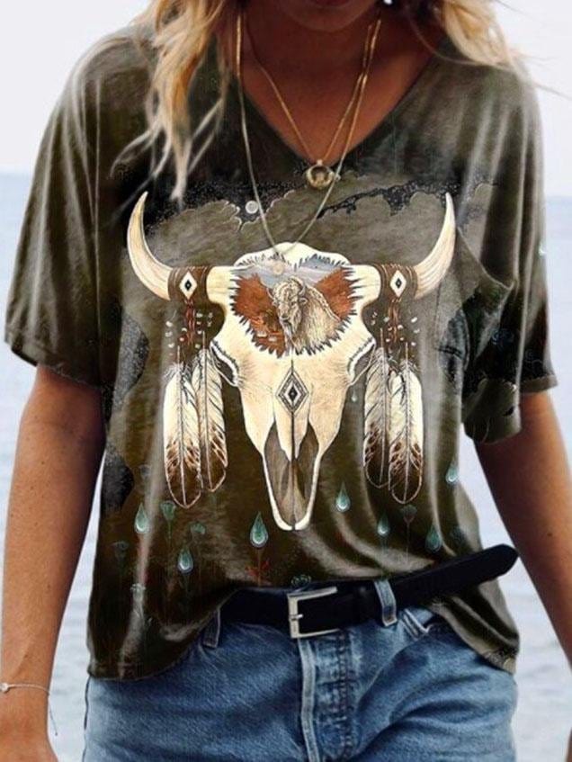 Women's Fashionable Geometric Printed T-Shirt