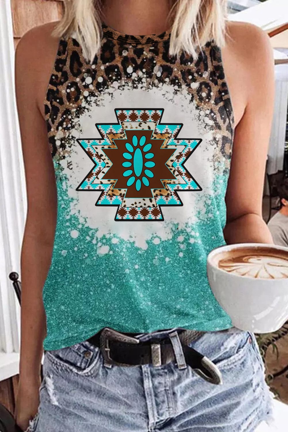 Women's Fashionable Geometric Printed T-Shirt
