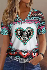 Women's Fashionable Geometric Printed T-Shirt