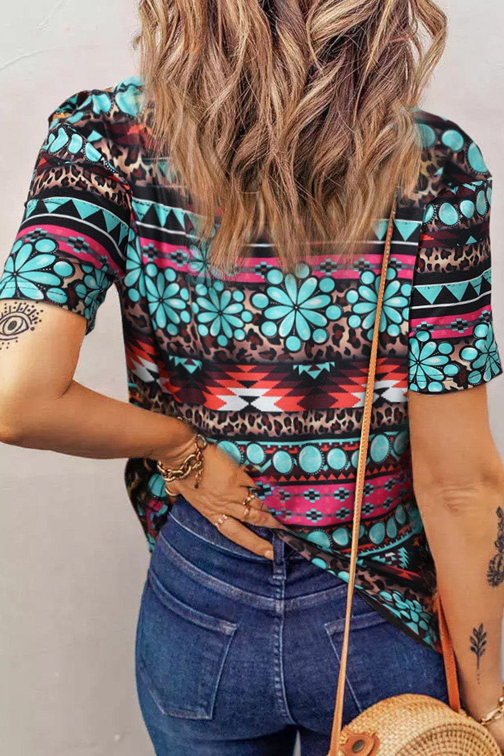 Women's Fashionable Geometric Printed T-Shirt