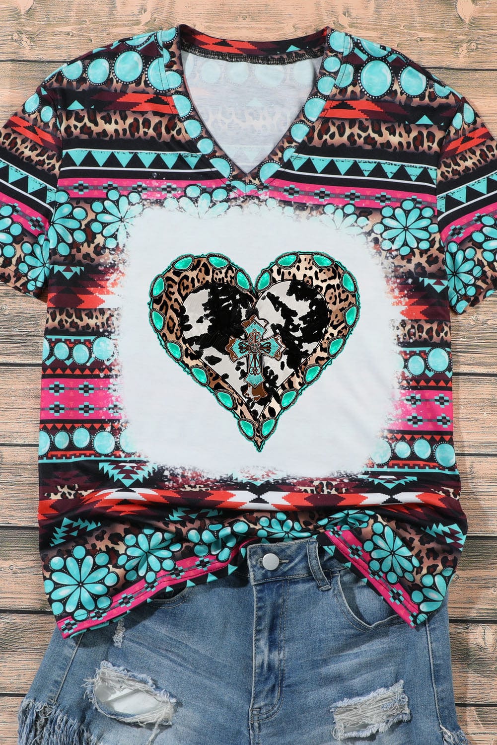 Women's Fashionable Geometric Printed T-Shirt