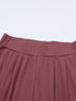 Autumnal Knit Two-Piece: Long Sleeve Top and Wide Leg Pants