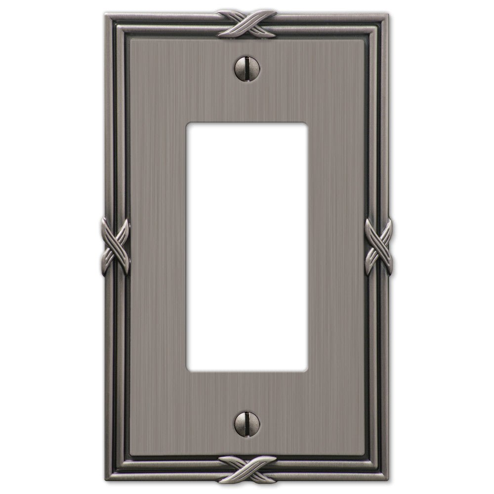Placa de pared con 1 balancín de níquel antiguo fundido con cinta y lengüeta