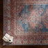 Alfombra lavable Baltinglass color óxido y azul - Liquidación