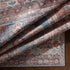 Alfombra lavable Baltinglass color óxido y azul - Liquidación