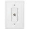 Placa de pared de plástico de gran tamaño Richmond White - 1 conector de cable