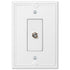 Placa de pared de plástico de gran tamaño Richmond White - 1 conector de cable