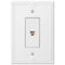 Placa de pared de plástico extragrande Richmond White - 1 toma de teléfono