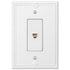 Placa de pared de plástico extragrande Richmond White - 1 toma de teléfono