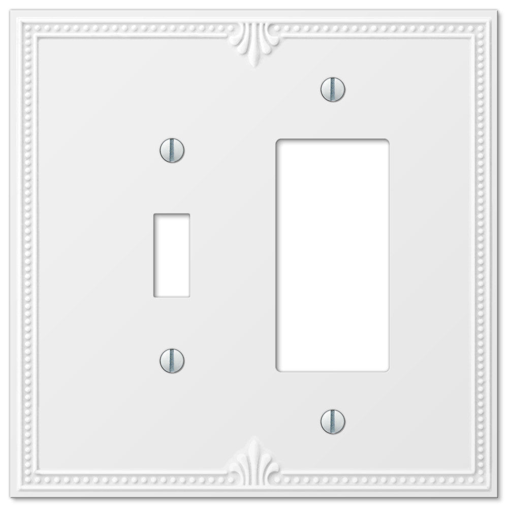 Placa de pared de plástico de gran tamaño Richmond White: 1 palanca/1 balancín