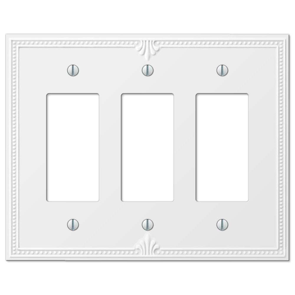 Placa de pared de plástico de gran tamaño Richmond White de 3 balancines