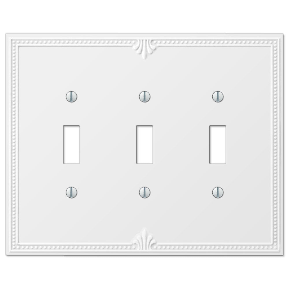 Placa de pared de plástico de gran tamaño Richmond White con 3 palancas