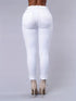 White Ripped Denim - High-Waisted Skinny Leg