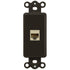 Inserto basculante marrón - 1 conector de datos
